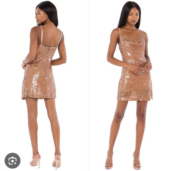 ASTR The Label Sparks Fly Sequin Cowl Neck Mini Dress Size XS - Picture 2 of 13